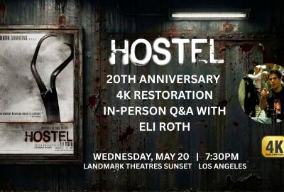 hostel postcard for the 20th anniversary screening in los angeles