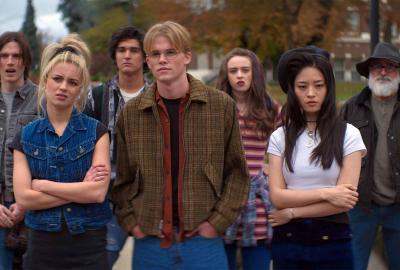 Brent, Lisa and Lacey with the rest of the gang behind them