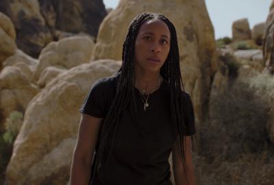 A hiker lost in the desert