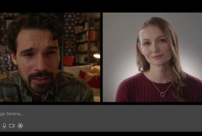 L-R: Steven Strait and Andi Matichak in SERENA