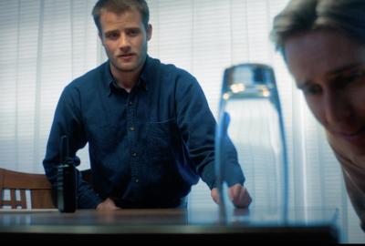 The men in the experiment trap the ant