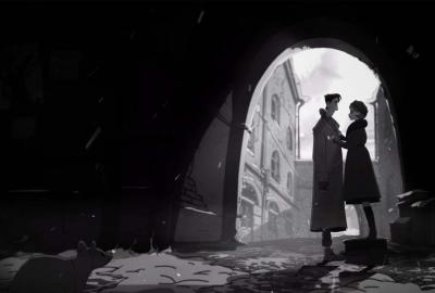 Nina and Anton in the streets